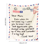 Mother's Day Father's Day Letter Printed Throw Blanket Gifts Soft Flannel Blanket for Bed Couch Living Room - Front View