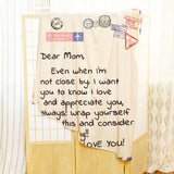 Mother's Day Father's Day Letter Printed Throw Blanket Gifts Soft Flannel Blanket for Bed Couch Living Room - Top-Down View