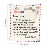 Mother's Day Father's Day Letter Printed Throw Blanket Gifts Soft Flannel Blanket for Bed Couch Living Room