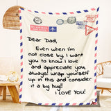 Mother's Day Father's Day Letter Printed Throw Blanket Gifts Soft Flannel Blanket for Bed Couch Living Room - Side View