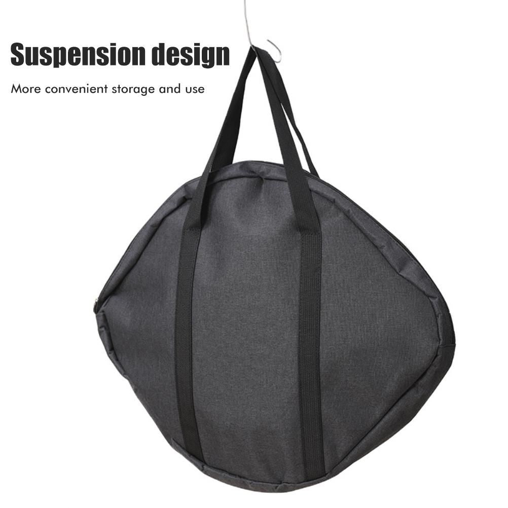 Outdoor Grill Pan Storage Bag Grilling Pan Zippered Pouch Bag for Steaks Grilled Pan Outdoor Camping Picnic Cookware Storage Bag