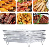 Air Fryer Rack Compatible for Ninja Foodi 8L Stainless Steel Stackable Dehydrator Rack Air Fryer Accessories