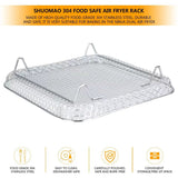 Air Fryer Rack Compatible for Ninja Foodi 8L Stainless Steel Stackable Dehydrator Rack Air Fryer Accessories