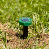 4Pcs Solar Mole Repellent Ultrasonic Outdoor Waterproof Sonic Deterrent Mole Stopper Rodent Gopher Chaser for Lawn Garden Yard Home - 45-Degree Angle