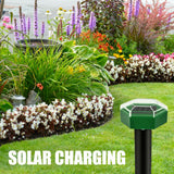 4Pcs Solar Mole Repellent Ultrasonic Outdoor Waterproof Sonic Deterrent Mole Stopper Rodent Gopher Chaser for Lawn Garden Yard Home