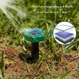4Pcs Solar Mole Repellent Ultrasonic Outdoor Waterproof Sonic Deterrent Mole Stopper Rodent Gopher Chaser for Lawn Garden Yard Home