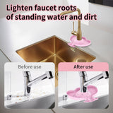 Kitchen Faucet Sink Splash Guard Silicone Faucet Water Catcher Mat Sink Draining Pad Behind Faucet for Kitchen Bathroom - Rear View