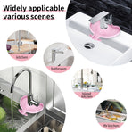 Kitchen Faucet Sink Splash Guard Silicone Faucet Water Catcher Mat Sink Draining Pad Behind Faucet for Kitchen Bathroom