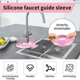 Kitchen Faucet Sink Splash Guard Silicone Faucet Water Catcher Mat Sink Draining Pad Behind Faucet for Kitchen Bathroom