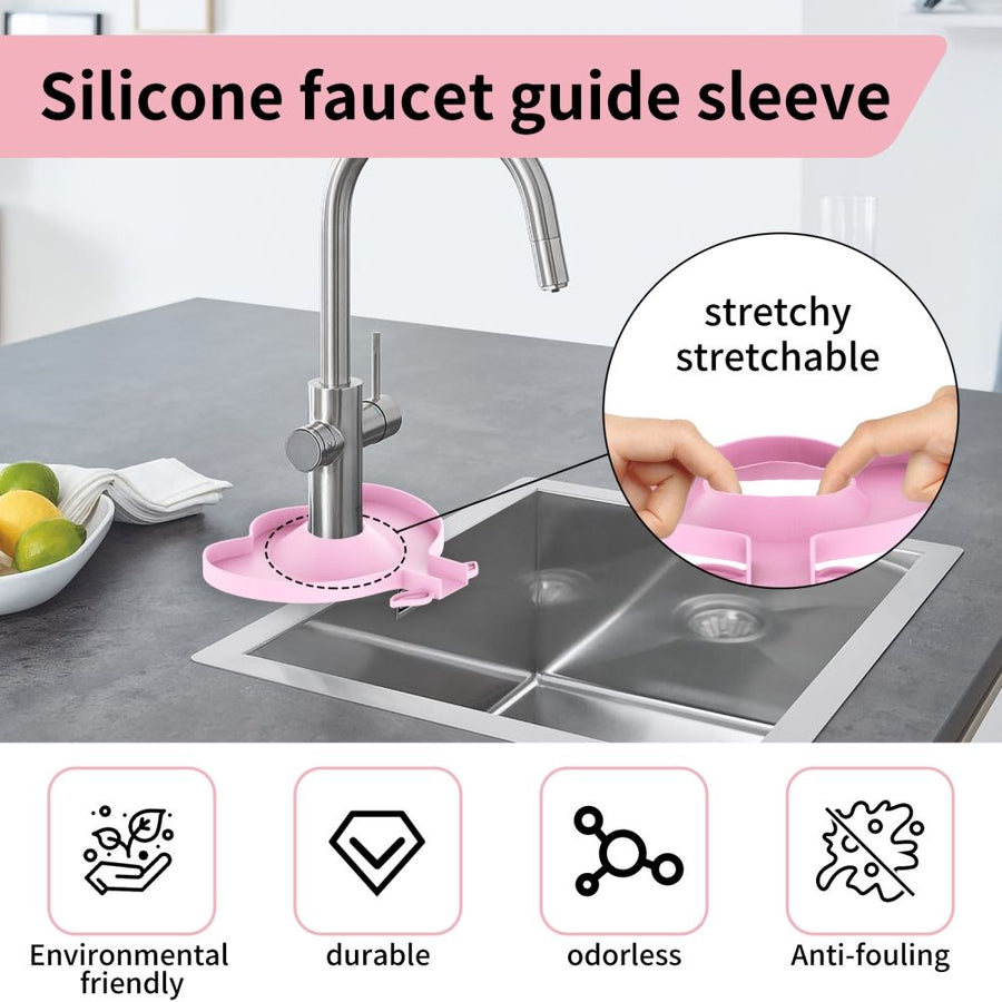 Kitchen Faucet Sink Splash Guard Silicone Faucet Water Catcher Mat Sink Draining Pad Behind Faucet for Kitchen Bathroom