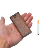 Wooden Storage Walnut Box with Lid Portable Hand Made Wooden Case Artwork Storage Box Holder Men Dad Gift - Low Angle