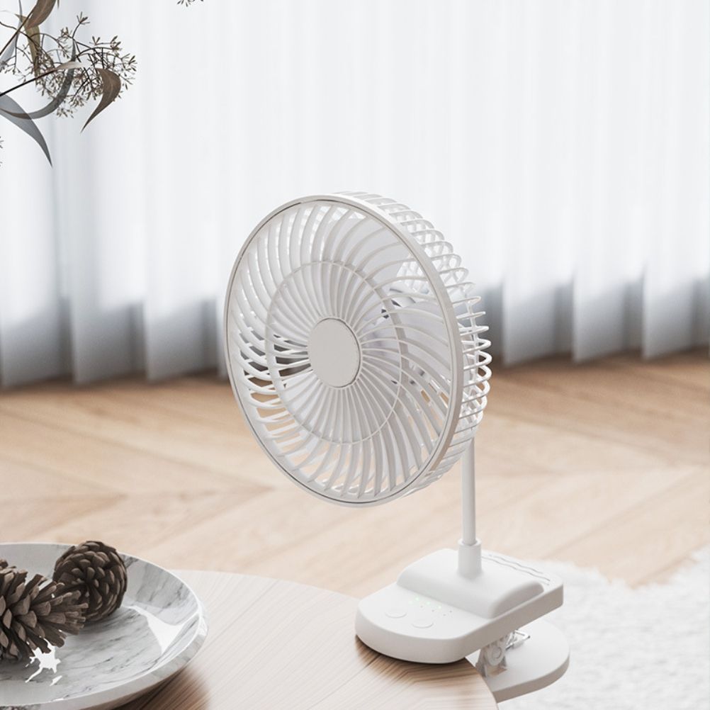 Clip On Fan Portable Rechargeable 720° Rotation Quiet Stroller Fan Sturdy Clamp Mini Desk Fan for Office Table Bedroom Outdoor Travel