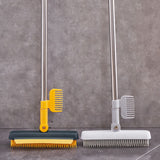 2 in 1 Floor Brush Scrub Brush Cleaning Brush with Adjustable Long Handle Bathroom Kitchen Floor Crevice Cleaning Brush