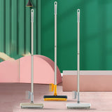 2 in 1 Floor Brush Scrub Brush Cleaning Brush with Adjustable Long Handle Bathroom Kitchen Floor Crevice Cleaning Brush - Close-Up Angle