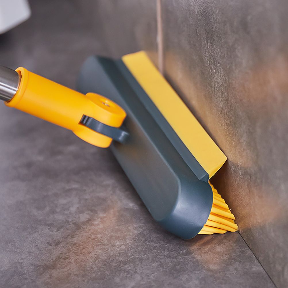 2 in 1 Floor Brush Scrub Brush Cleaning Brush with Adjustable Long Handle Bathroom Kitchen Floor Crevice Cleaning Brush