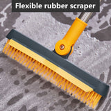 2 in 1 Floor Brush Scrub Brush Cleaning Brush with Adjustable Long Handle Bathroom Kitchen Floor Crevice Cleaning Brush