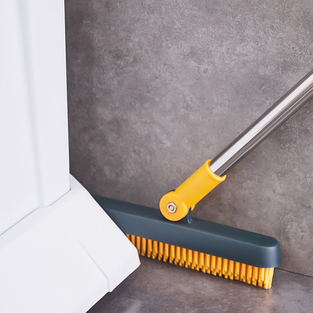 2 in 1 Floor Brush Scrub Brush Cleaning Brush with Adjustable Long Handle Bathroom Kitchen Floor Crevice Cleaning Brush