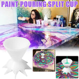 3 Pcs Paint Pouring Split Cups for Acrylic Paint DIY Painting Paint Pour Cup Funnel Mini 7 Leg Funnel Split Cup Painting Supplies