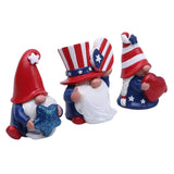 3 Pack Patriotic Gnomes Decorations USA and Stripes Elf Gifts Patriotic 4th of July Gnomes Figurines Independence Day Ornaments Decor