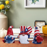 3 Pack Patriotic Gnomes Decorations USA and Stripes Elf Gifts Patriotic 4th of July Gnomes Figurines Independence Day Ornaments Decor