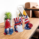 3 Pack Patriotic Gnomes Decorations USA and Stripes Elf Gifts Patriotic 4th of July Gnomes Figurines Independence Day Ornaments Decor - Low Angle