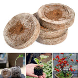 Seed Starter Soil Plugs Plant Fiber Nursery Blocks Peat Soil Pellets - Front View