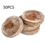 Seed Starter Soil Plugs Plant Fiber Nursery Blocks Peat Soil Pellets - Top-Down View
