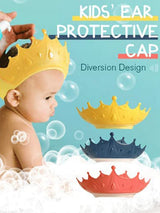 Shower Cap Protective Cute Adjustable Safe Shower Bathing Cap for Toddler Kids