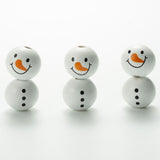Snowman Wooden Beads Christmas Theme Colorful Wooden Beads Wooden Beads String DIY Accessories - Front View