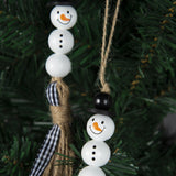 Snowman Wooden Beads Christmas Theme Colorful Wooden Beads Wooden Beads String DIY Accessories - Rear View