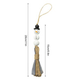 Snowman Wooden Beads Christmas Theme Colorful Wooden Beads Wooden Beads String DIY Accessories