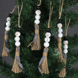 Snowman Wooden Beads Christmas Theme Colorful Wooden Beads Wooden Beads String DIY Accessories - Extra Image