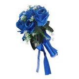 Simulated Rose Bouquet Artificial Wedding Bouquet - Front View