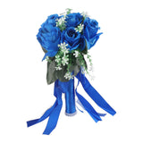 Simulated Rose Bouquet Artificial Wedding Bouquet - Side View