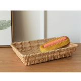 Rattan Storage Basket Basket Woven Snacks Fruit Basket Stackable Woven Bread Basket