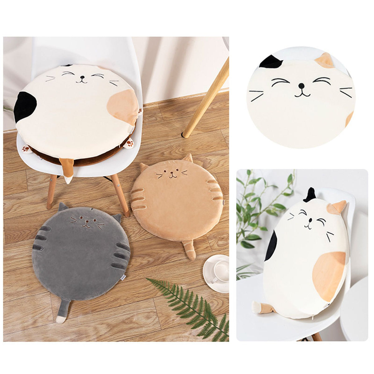 Tatami Cushion Japanese Chair Cushion Memory Foam Round Office Cushion for Bedroom Living Room Office