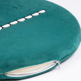 Memory Cotton Cushion Round Cute Dinosaur Shaped Soft Removable Cover Cushion Green 40 x 40 x 4.5cm - Top-Down View
