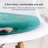 Memory Cotton Cushion Round Cute Dinosaur Shaped Soft Removable Cover Cushion Green 40 x 40 x 4.5cm - Rear View