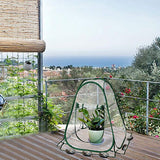 Foldable Portable Mini Home Garden Greenhouse Succulent Flower Warm Cover Windproof Rainproof Greenhouse - Low Angle