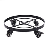 Mobile Flower Stand with Universal Wheels Metal Movable Flower Pot Stand