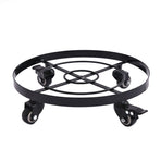 Mobile Flower Stand with Universal Wheels Metal Movable Flower Pot Stand