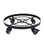 Mobile Flower Stand with Universal Wheels Metal Movable Flower Pot Stand