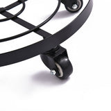 Mobile Flower Stand with Universal Wheels Metal Movable Flower Pot Stand