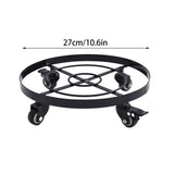 Mobile Flower Stand with Universal Wheels Metal Movable Flower Pot Stand
