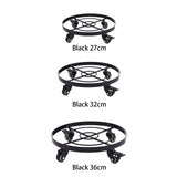 Mobile Flower Stand with Universal Wheels Metal Movable Flower Pot Stand