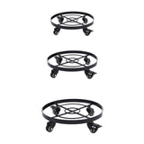 Mobile Flower Stand with Universal Wheels Metal Movable Flower Pot Stand - Extra Image