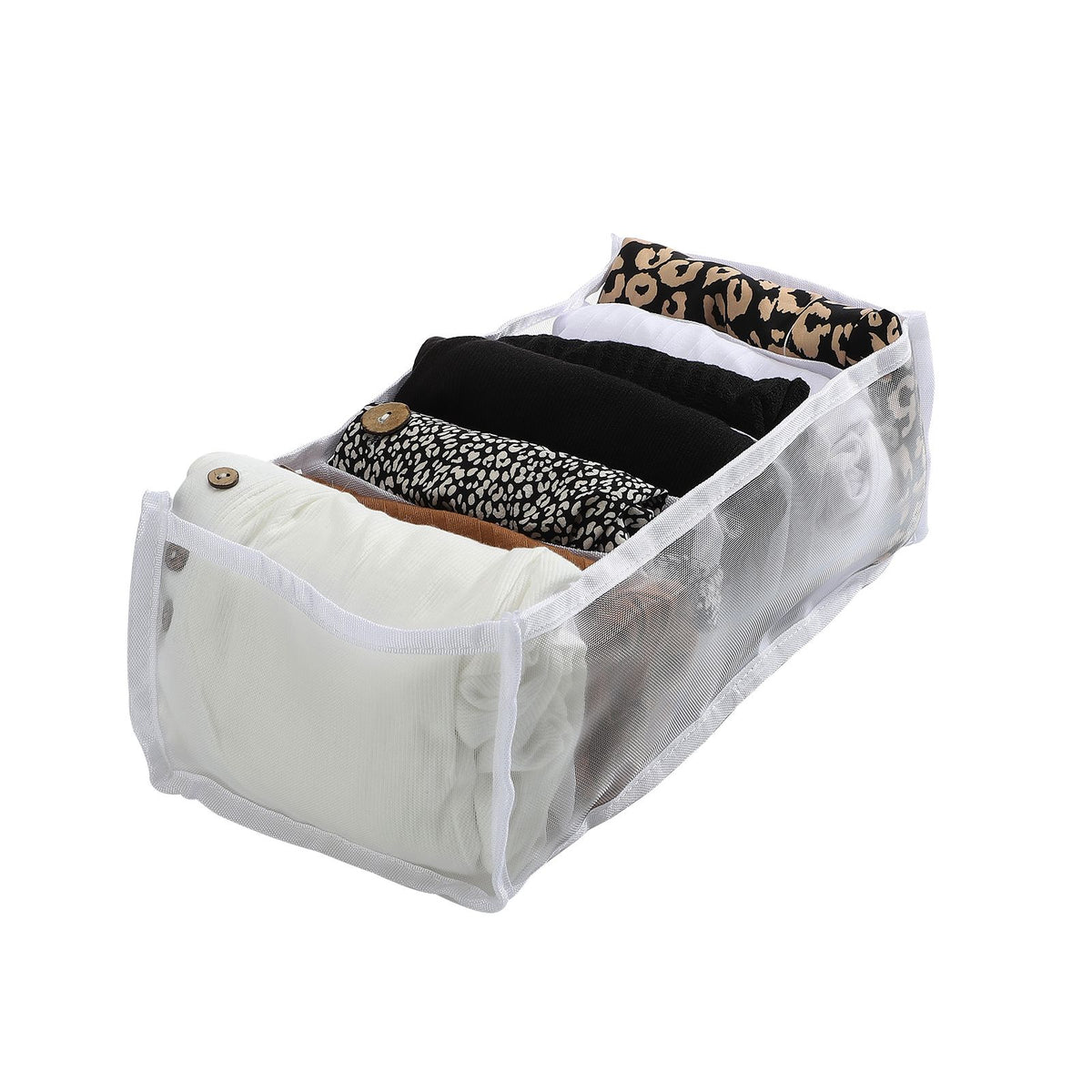Wardrobe Clothes Organizer Foldable Drawer Clothes Compartment Storage Box for Bedroom Dorm Room