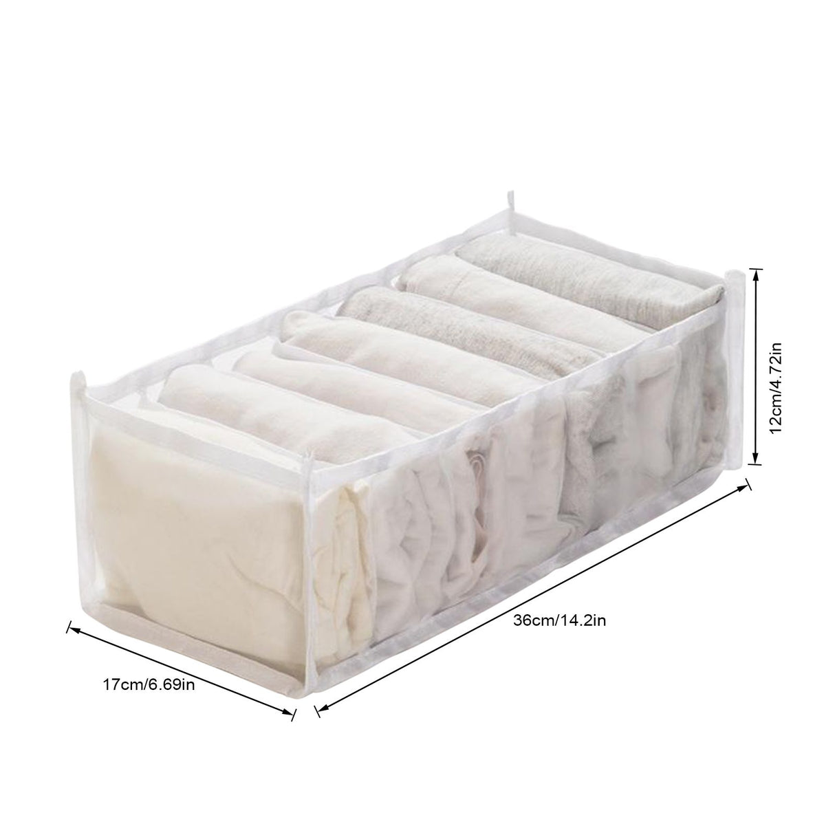 Wardrobe Clothes Organizer Foldable Drawer Clothes Compartment Storage Box for Bedroom Dorm Room