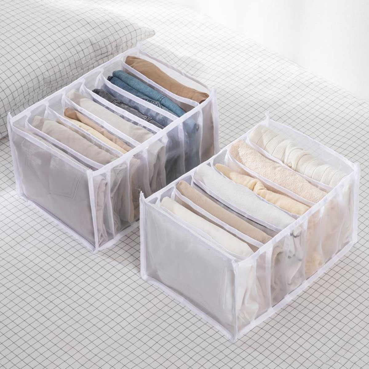 Wardrobe Clothes Organizer Foldable Drawer Clothes Compartment Storage Box for Bedroom Dorm Room