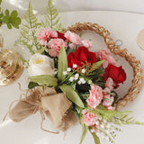Spring Tulips Red Roses Carnations Love Wreaths Wall Hanging Door Decoration Valentine's Day Mother's Day Gift